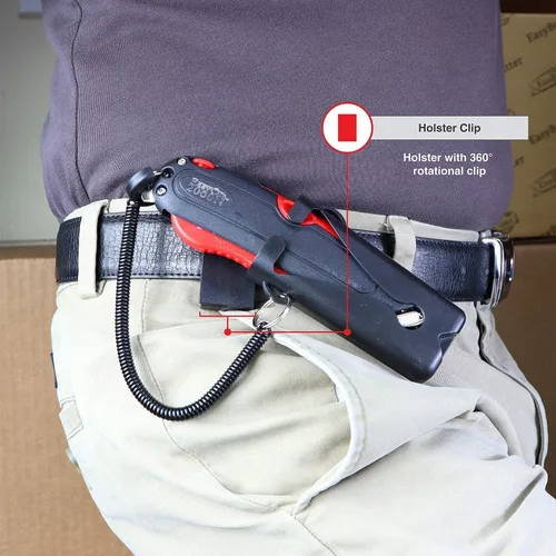 Vista 9 de EasyCut 2000 - Cuchillo utilitario de corte de caja retráctil seguro, rojo, 09638