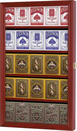 Vista 10 de The Playing Card Frame - Marco para 25 cubiertas con soporte para montaje en pared (acabado negro)