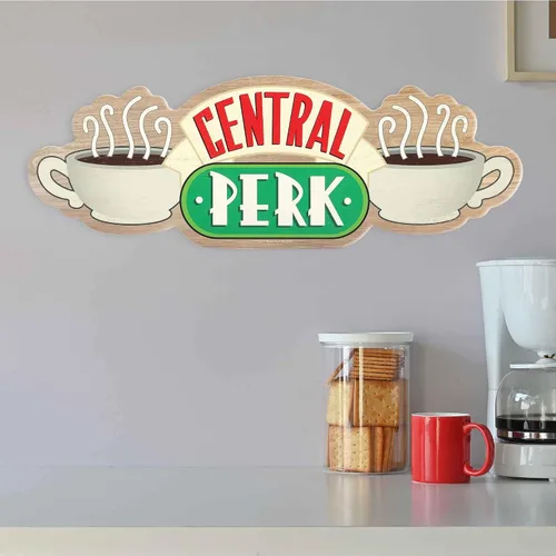 Vista 6 de Open Road Brands Friends Central Perk Coffee - Decoración de pared de madera de café - Del exitoso programa de TV - Letrero grande de Central Perk