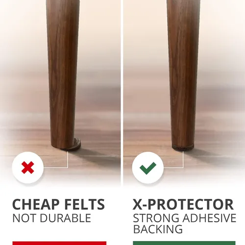Vista 3 de Almohadillas de fieltro X-PROTECTOR para muebles, 235 piezas de alta calidad, los mejores protectores de piso de madera para proteger tu suelo