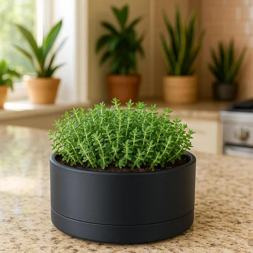 Vista 7 de D'vine Dev Maceta de 8 Pulgadas de Plástico Poco Profunda, Gran Maceta Redonda para Suculentas con Orificio de Drenaje y Platillo, Maceta Decorativa