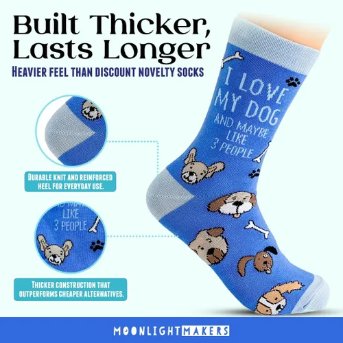 Vista 52 de Moonlight Makers Funny Colored Socks, Novelty Socks, Stocking Stuffer, Unisex Socks