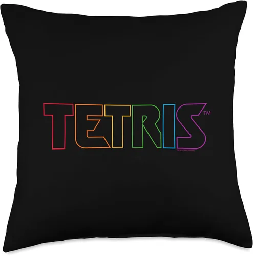 Vista 5 de Tetris Color Logo - Almohada (16 x 16 pulgadas), multicolor