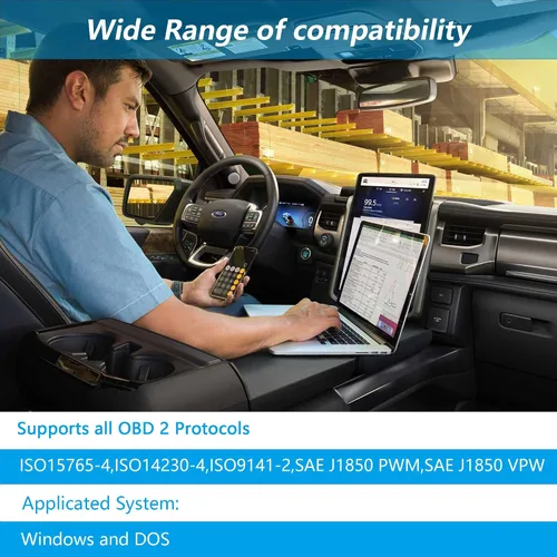 Vista 3 de CERRXIAN ELM327 OBD2 Adaptador USB OBD2 a USB Adaptador de escáner OBDII Cable de diagnóstico OBDii Escáner Lector de Código Auto Auto Herramienta