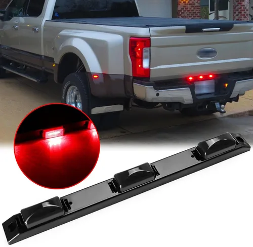 Vista 10 de x xotic tech 1 barra de luz para puerta trasera de camión con lente roja, compatible con Ford F-150 F-250 F-350 F-450 Dodge RAM 1500 2500 3500