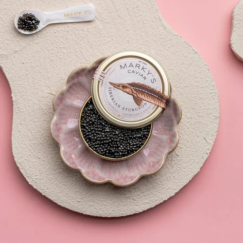 Vista 3 de MARKY'S Baerri Caviar Negro de Esturión Siberiano de Italia – 1 oz / 28 g – Huevas Negras Malossol Ossetra – ENTREGA GARANTIZADA DE UN DÍA PARA OTRO