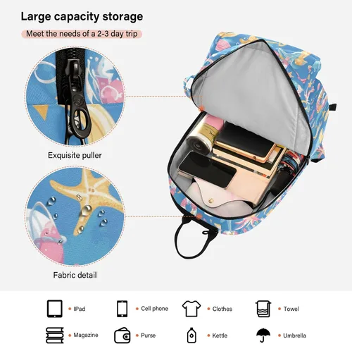 Vista 6 de Tennis Badminton Bag Backpack Water Resistant Sea Ocean Blue Waves Ocean 3 Rackets Badminton Pickleball Bag for Men Women Tennis Sport Tenis