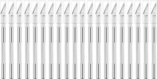 Vista 10 de JETMORE Paquete de 10 cuchillos Exacto, cuchillo de pasatiempo, cuchillo de Plata