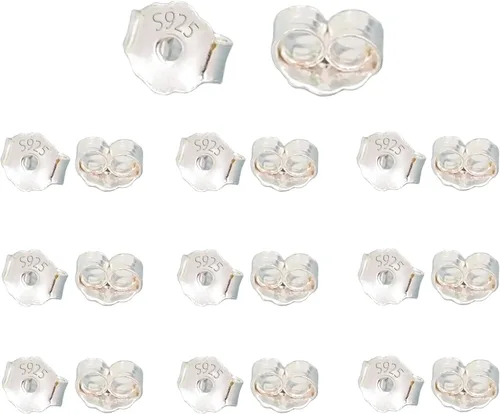 Vista 13 de 20 unidades/10 pares de aretes chapados en oro de 18 quilates para tachuelas, de plata de ley 925, no se decolora, seguro, hipoalergénico seguro