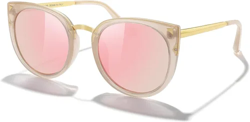 Vista 2 de MERRY'S Girls Cat Eye - Gafas de sol para niños, Niños Gafas de sol polarizadas S7001 para niños