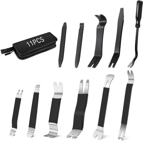 Vista 9 de GOOACC Kit de 5 piezas de herramientas de extracción de molduras de nylon para automóviles, kit de herramientas de extracción sin rayar para panel