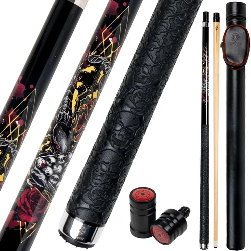 Vista 8 de Collapsar CBP Palo de Billar con Estuche Duro 1X1, Punta de 13 mm con Tecnología de Baja Deflexión, Taco de Billar de 58" de 2 Piezas, 19-21 oz