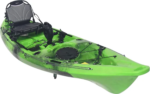 Vista 3 de Mako 12 Pedal Drive Fishing Kayak – Lightweight & Comfortable with Adjustable Seat, 4 Rod Holders, Ample Storage, Impulse Drive Pedal System &
