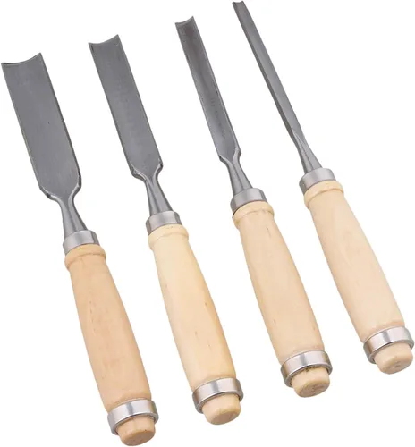 Vista 3 de Mxfans Cincel de madera semicírculo para tallar la carpintería, cincel para carpintería con borde interior, herramienta de cincel de mano