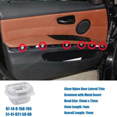Vista 6 de 80pcs Interior Trim Insertar Ojal y Panel de Puerta Clips para BMW Serie 3 E46, E46 M3