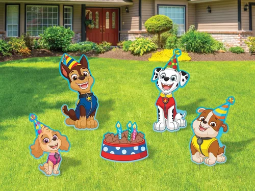 Vista 15 de Carteles de feliz cumpleaños de Blue's Clues con estacas de metal, letras de 16