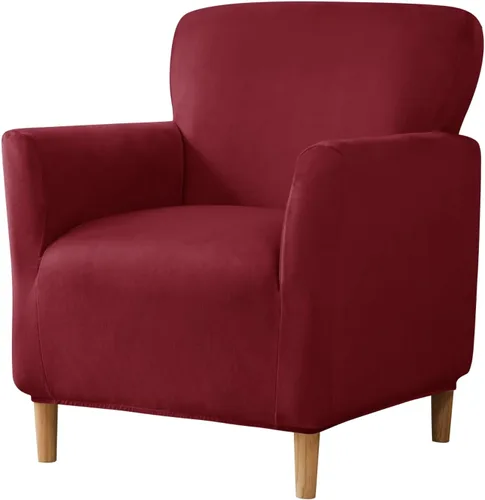 Vista 52 de HAOYONG - Funda elástica de terciopelo para silla de banquete, fundas para sillas de 1 pieza, fundas para sillones de sofá, funda suave para sillón