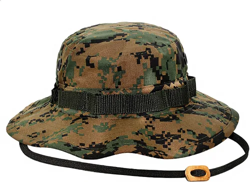 Vista 10 de Sombrero táctico Boonie Militar Sombrero Sombrero Camo Digital o Sólido Ala Ancha Sol Pesca Bush Booney Caza Headwear ACU Digital Camo
