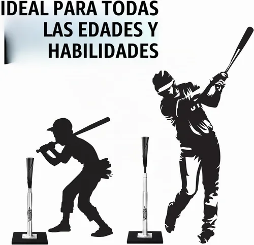 Vista 6 de PLAYAPUT Tee de Bateo de Béisbol – Tee Profesional de Bateo para Béisbol/Softbol con Base con Peso, Parte Superior de Goma Flexible, Tee de Béisbol