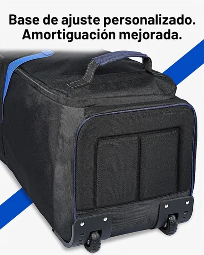 Vista 3 de ZEEMO Bolsa de viaje de golf, funda protectora completamente abierta y aprobada por aerolíneas con ruedas para clubes, carrito y bolsa de soporte
