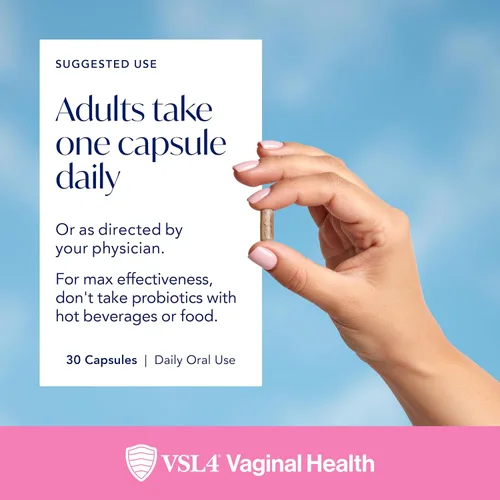 Vista 8 de VSL4® Vaginal Health Suplemento probiótico diario para la salud de la mujer y apoyo del tracto urinario* - 10B UFC - Fórmula 4 en 1 con probióticos