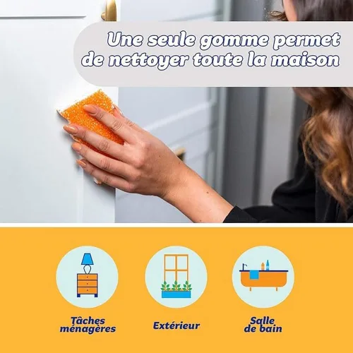 Vista 3 de Scrub Daddy Eraser Daddy 10x, esponja mágica para paredes pintadas, limpiador de zócalos, esponjas de melamina, almohadillas de limpieza de doble