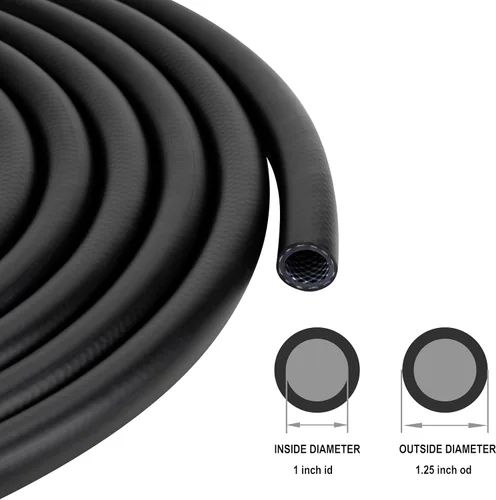 Vista 3 de Tubo de vinilo de plástico trenzado negro de alta presión de 1 pulgada a 10 pies, manguera de tubo de PVC reforzado, flexible, sin BPA, perfecto