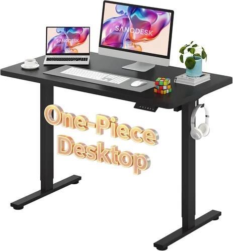 Vista 21 de SANODESK Escritorio Eléctrico de Pie de 40 x 24 pulgadas, Superficie de Una Pieza, Escritorio de Altura Ajustable con Controlador de 6 Botones Marco