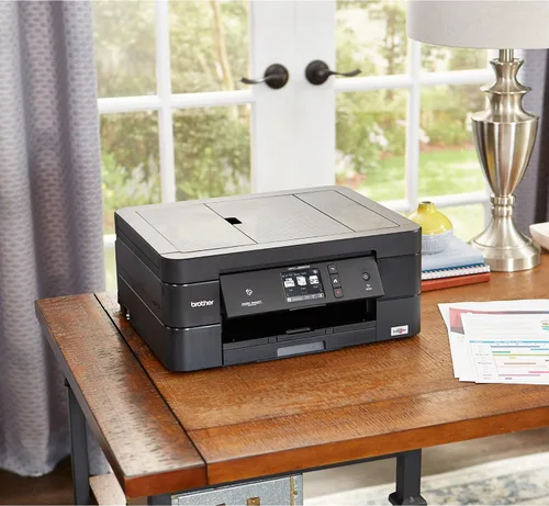 Vista 4 de Brother Impresora inalámbrica de inyección de tinta todo en uno, MFC-J895DW, color multifunción, impresión dúplex, NFC One Touch para conectar