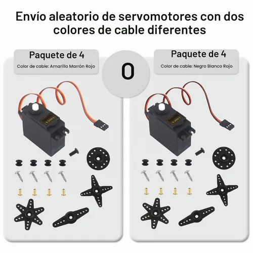 Vista 3 de RGBZONE 4PCS S3003 RC servo motor, alta velocidad estándar para barco robot