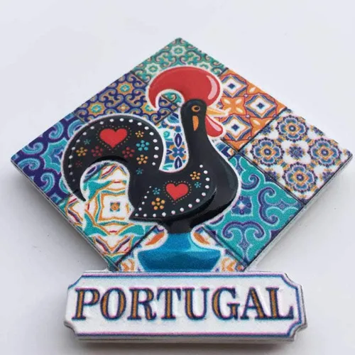 Vista 2 de 3D Portugal refrigerador imán nevera recuerdos turísticos hecho a mano resina artesanía pegatinas magnéticas hogar cocina decoración viaje regalo