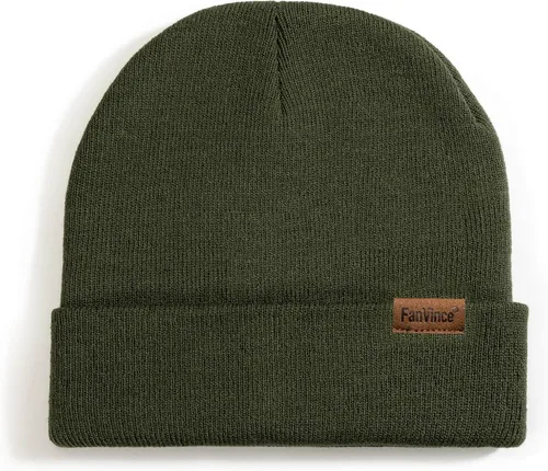 Vista 3 de FanVince Gorro térmico de invierno para hombre y mujer con puños gorro de punto de calavera regalos cálidos