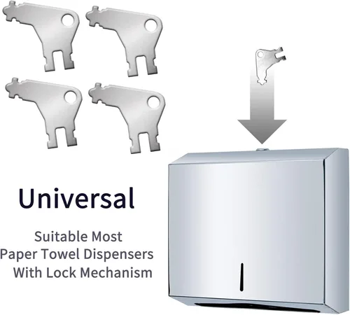 Vista 4 de Llave para dispensador de toallas de papel, 5 piezas, llave universal para dispensadores de toallas GP y dispensadores de papel higiénico