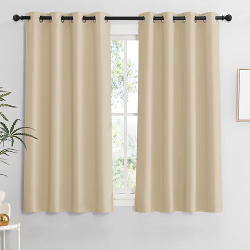 Vista 50 de RYB HOME - Cortinas para armario de 36 pulgadas, cortinas para oscurecer la habitación con ojales resistentes a la oxidación, cortinas de Aqua