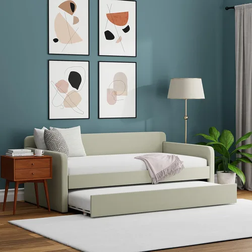 Vista 3 de Glenwillow Home Sofá cama doble Piatta con nido enrollable en color beige