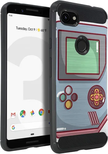 Vista 14 de CasesOnDeck - Funda compatible con Google Pixel 3A (2019) - Funda de TPU con patrón pictórico, flexible, delgada y elegante (astronauta)
