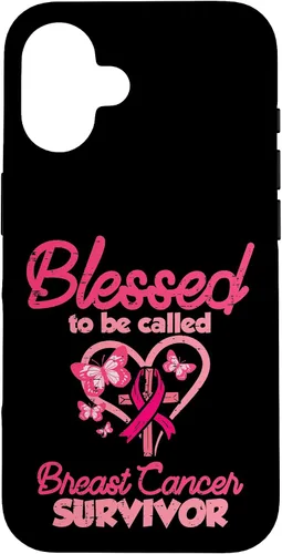 Vista 32 de Blessed Breast Cancer Survivor Awareness Christian Women Case for iPhone 17