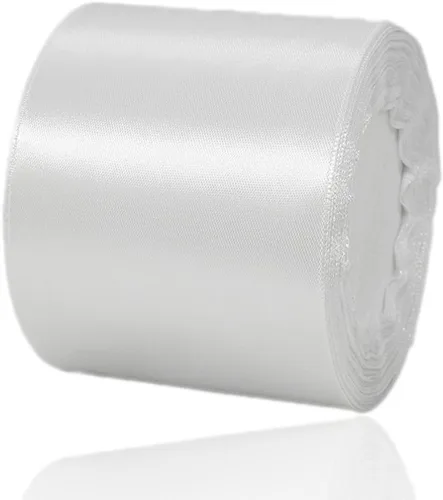 Vista 140 de Cinta beige de 1-1/2 pulgadas x 25 yardas, cinta de satén de tela de color sólido para envolver regalos, manualidades, ramos de novia, coronas