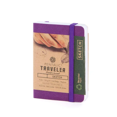 Vista 24 de Cuaderno de bocetos Travelers Dot Grid Pentalic Art, libre de ácidos