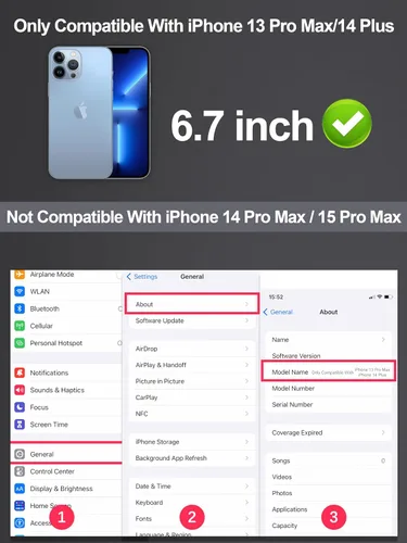 Vista 2 de GIGIKISS Protector de pantalla de privacidad compatible con iPhone 13 Pro Max / iPhone 14 Plus, vidrio templado de 6.7 pulgadas, protector