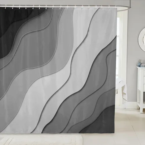 Vista 20 de Decorative White Baseball Shower Curtain Waterproof Polyester Fabric,Red Baseball Bat Bath Curtain Home Bathroom Decor Hanging Curtain with Hooks 72
