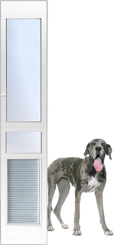 Vista 13 de Armor Flex - Puerta para mascotas con marco de aluminio resistente por High Tech Pet - Tecnología avanzada de solapa, protección resistente a