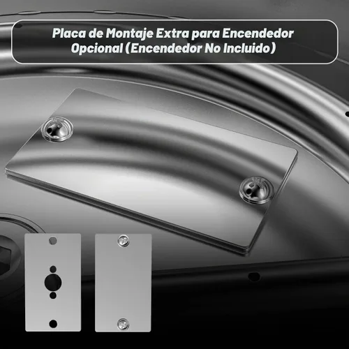 Vista 4 de Skyflame - Sartén de acero inoxidable de 13 pulgadas con anillo de quemador