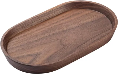 Vista 9 de Vandroop Mini bandeja de madera de acacia, bandeja de té y mesa de café 7.9
