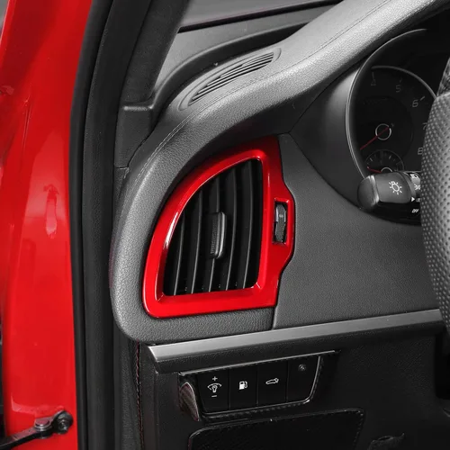 Vista 6 de YOUTOOCAR 2 cubiertas laterales de ventilación compatibles con accesorios Kia Stinger 2018-2023 (rojo)