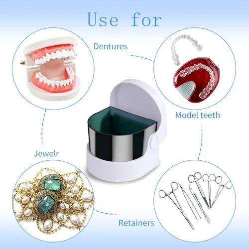 Vista 3 de Lamoutor Limpiador inalámbrico Sonic Máquina de limpieza de dentaduras postizas