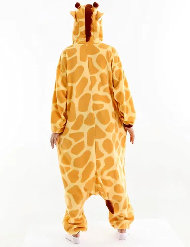 Vista 4 de vavalad Pijama de jirafa para adultos, disfraz de Halloween para mujeres y hombres