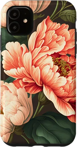 Vista 8 de Vintage Peony Inspired Flower Plant Lover Funny Gardening Case for iPhone 17