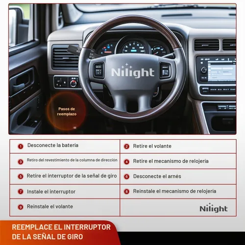 Vista 7 de Nilight Interruptor de Señal de Giro Compatible con 1995 1996 1997 1998 1999 Chevy C1500 K1500 Pickup Tahoe GMC C1500 K1500 Pickup Yukon 1995-2000
