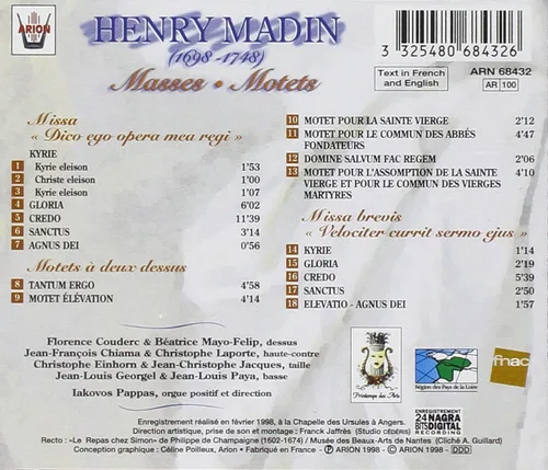 Vista 2 de Henry Madin Masses & Motets